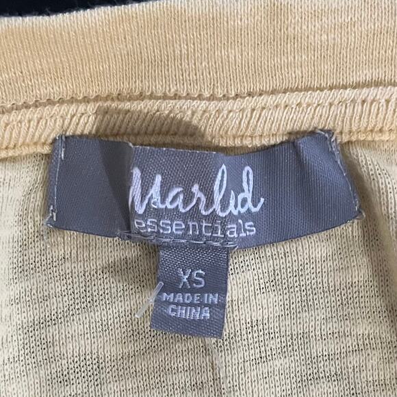 Marled Essentials Women’s T Shirt XS Butter Yellow Soft Colorful Vibrant NWT - Picture 5 of 8